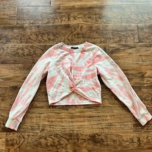 Forever21 tie dye sweatshirt with knot on the front